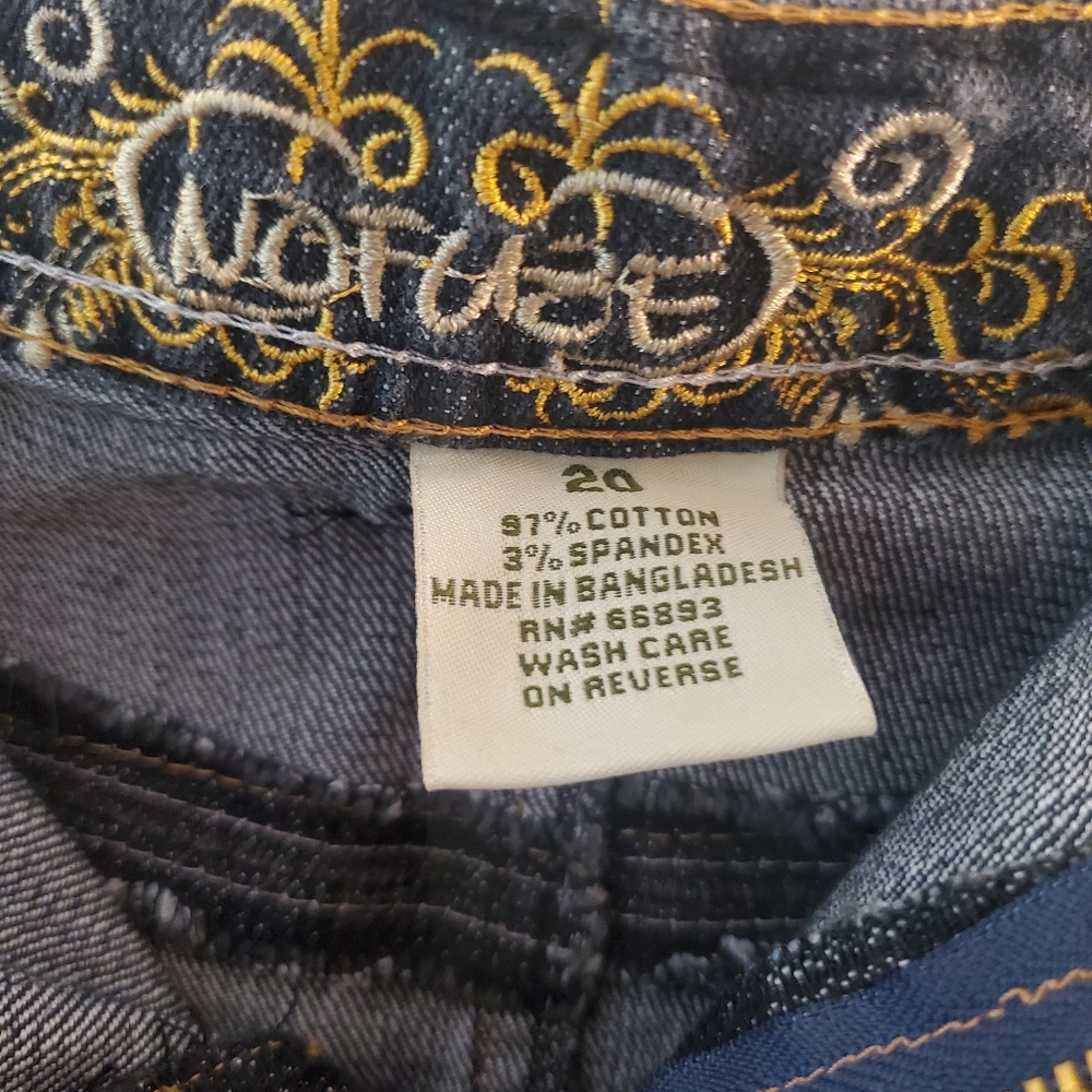No Fuse Vintage Stretch Denim Flair Skirt Size 20 - Picture 5 of 5